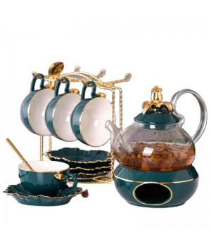 2022 NEW ceramic 15pcs coffee tea set JS-C1908D