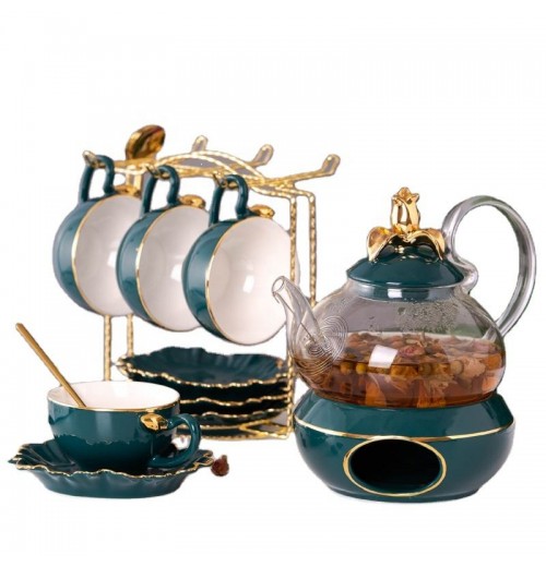 2022 NEW ceramic 15pcs coffee tea set JS-C1908D