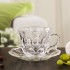 145ml 4.9oz DELI Wholesale Vintage Luxury Glass Clear Modern Tea Cup with Handle