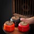 Persimmon Shape Factory Directly Fashionable Luxury Design Storage Jar Ceramic Trumpet Two Empty Cans Tea Pot Ceramic Set