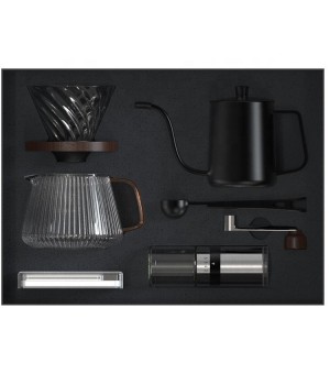 Premium Box Outdoor Travel Drip Coffee Coffee Set Gifts Set With Manual Coffee Grinder Filter Kettle Pot Scale Spoon