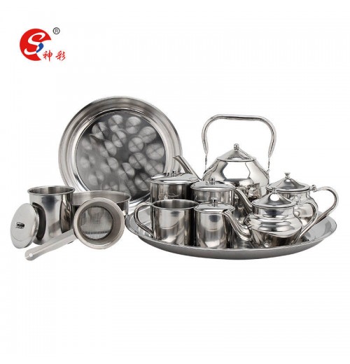 Elegant Appearance Hot Sale 12 Pcs Stainless Steel Tea Sets