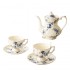 Madou French Retro Ceramic Flower Prints Cup And Saucer Set Elegant Tea Pot Set Restaurant Afternoon Tea Turkish Coffee Cup