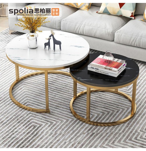 Modern Nordic Coffee Table Living Room Simple Tea Table Set Small Light Luxury Apartment Table White Black