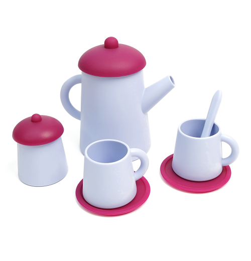 Silicone Tea Set Toy Coffee Set Kids Pretend Play Toy Tableware Amusing Kitchen Sets Toys Silicone Teacup