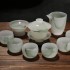 Factory Direct Sale: Jade Porcelain Tea Set, Jade Crystal Kung Fu Tea Set