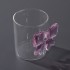 3D Bow Knot High Borosilicate Glass Tea Cups Pink Bow Tie Glass Water Cup Coffee Mug Mug for Gift Wedding