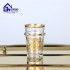 Arabic Style Golden Decal Tea Glass Cup 130ml Gold Rim Drinking Glass Teapot and Cup Set of 7pcs Gift Promotion Teacup Set