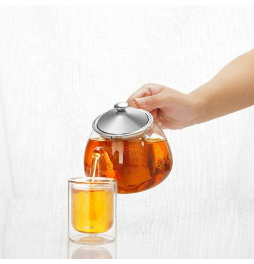 High Quality Heat-resistant Glass Tea Pot With Infuser Stock Cheap Sale Teapot Kettle